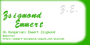 zsigmond emmert business card